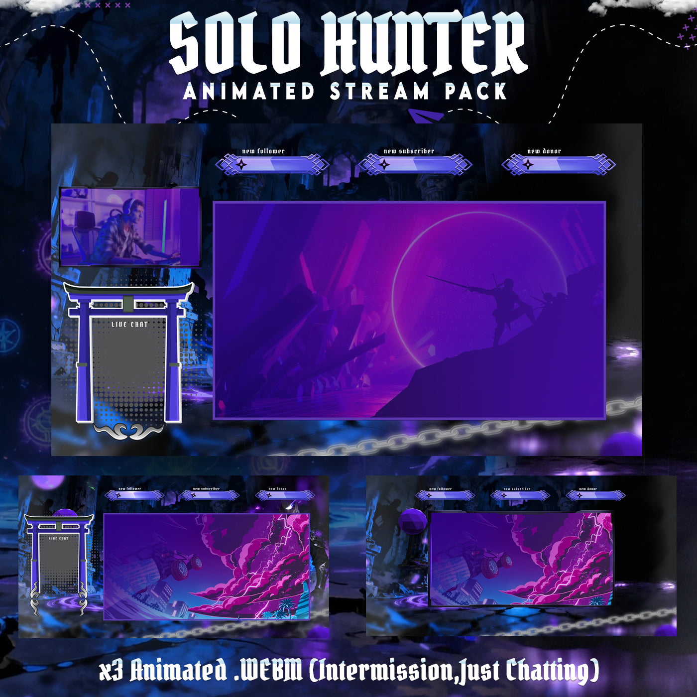 Solo Hunter Stream Package Animated Full Animated Package