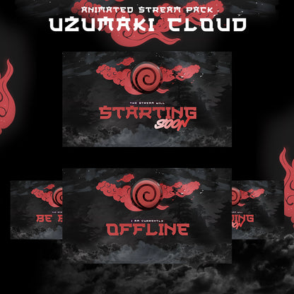 Uzumaki Stream Package Twitch overlays full stream package
