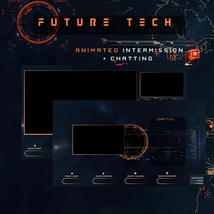Premium Futuristic Stream Package Full Twitch Stream