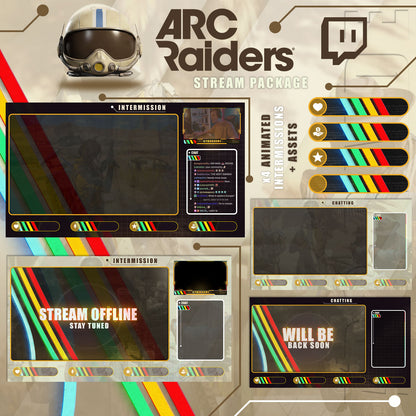 ARC Raiders Stream Overlay Manga Intermission Chatting Screens