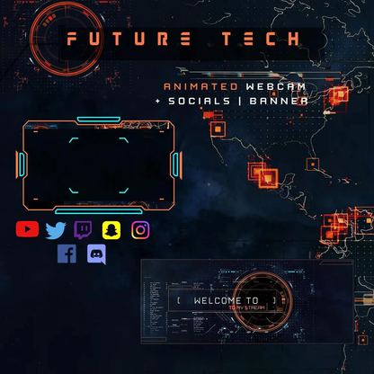Premium Futuristic Stream Package Full Twitch Stream