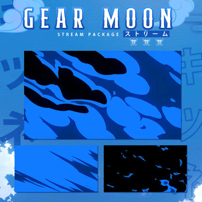 Animated Luffy Gear FifthMoon Twitch overlays full stream