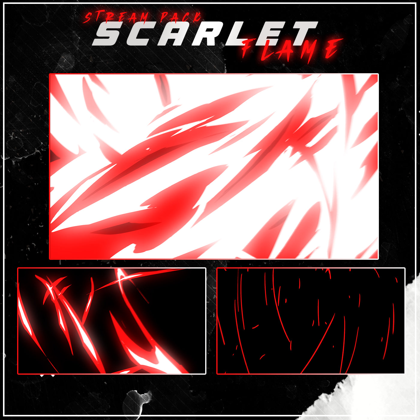 Scarlet Flame Twitch overlays full stream package
