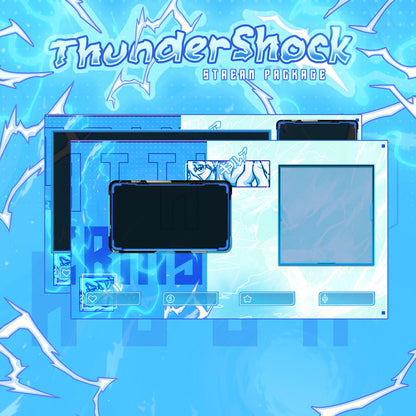Animated Zoldyck Killua Thundershock Twitch overlays full stream