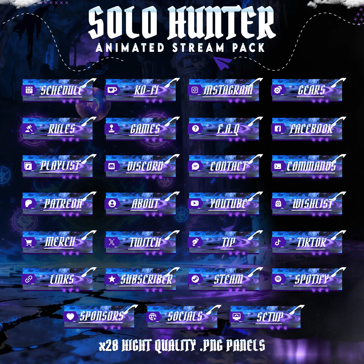 Solo Hunter Stream Package Animated Full Animated Package