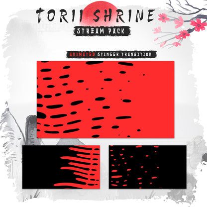 Animated Torii Shrine For twitch streamers full twitch package