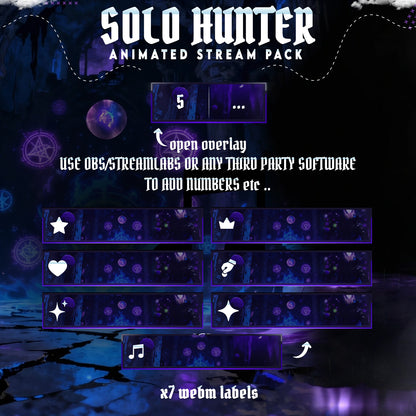Solo Hunter Stream Package Animated Full Animated Package