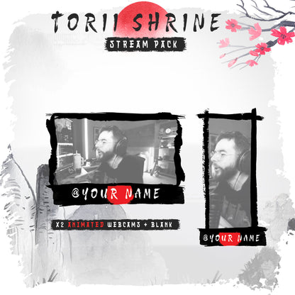 Animated Torii Shrine For twitch streamers full twitch package