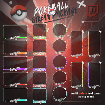 Poke ball Stream Overlay Intermission Chatting Screens Webcam