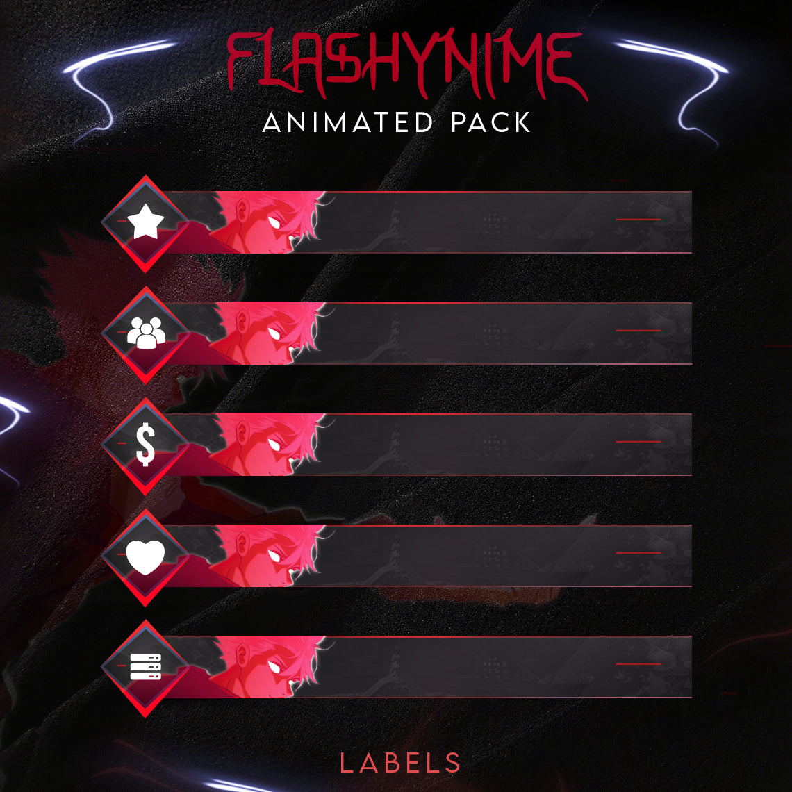 Jujutsu Kaisen Stream Package Twitch overlays full stream package