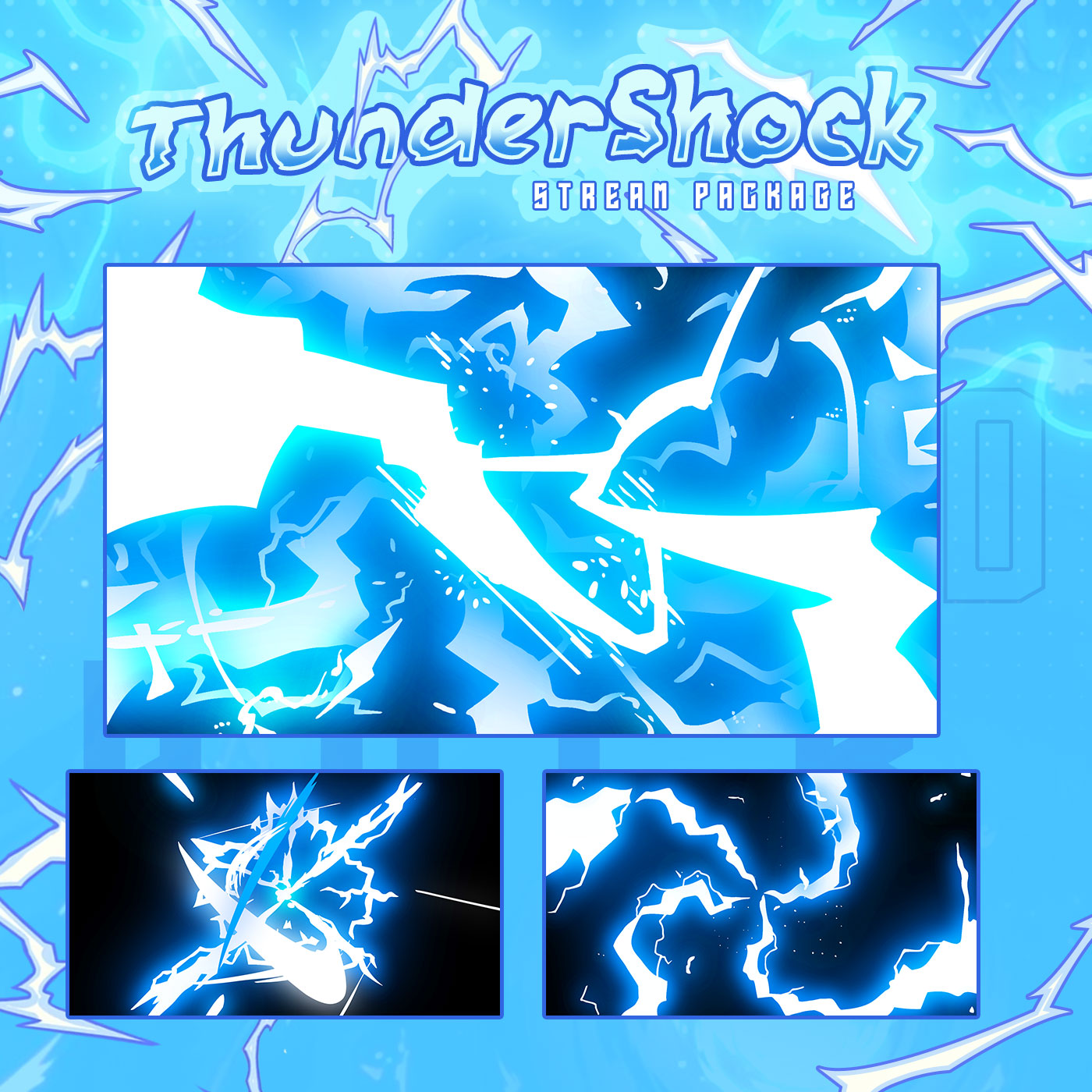 Animated Zoldyck Killua Thundershock Twitch overlays full stream