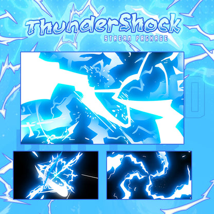 Animated Zoldyck Killua Thundershock Twitch overlays full stream