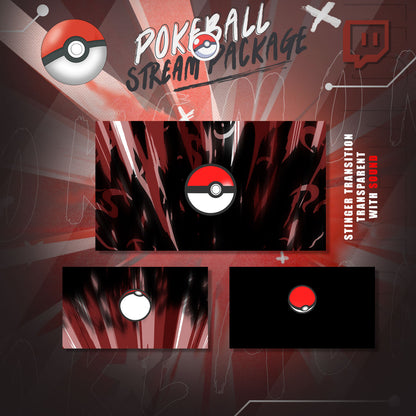 Poke ball Stream Overlay Intermission Chatting Screens Webcam