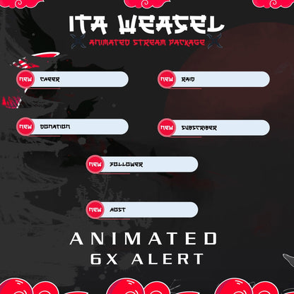 Sharingan Stream Package Twitch overlays full stream package