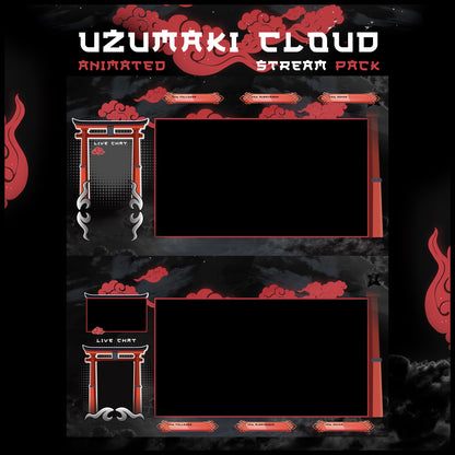 Uzumaki Stream Package Twitch overlays full stream package