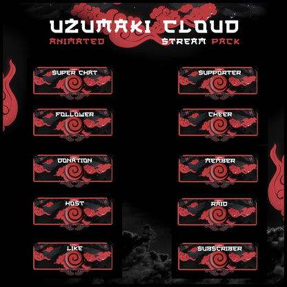 Uzumaki Stream Package Twitch overlays full stream package