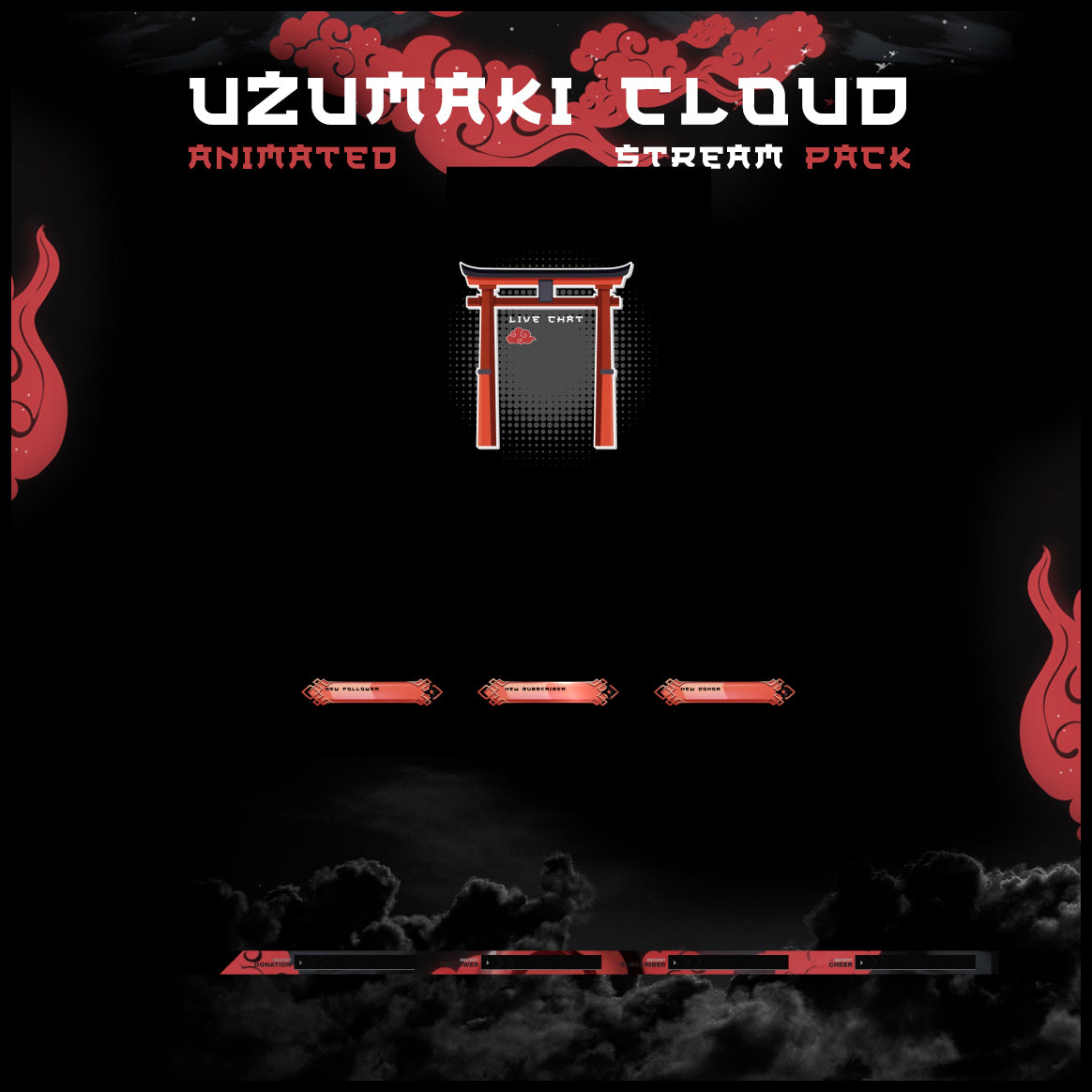 Uzumaki Stream Package Twitch overlays full stream package