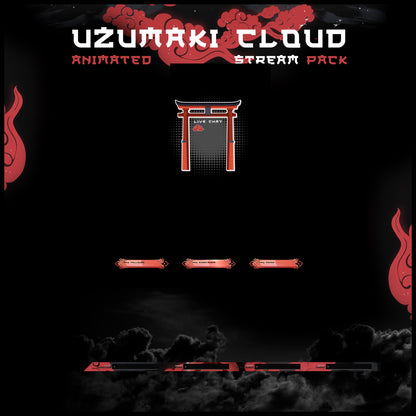 Uzumaki Stream Package Twitch overlays full stream package