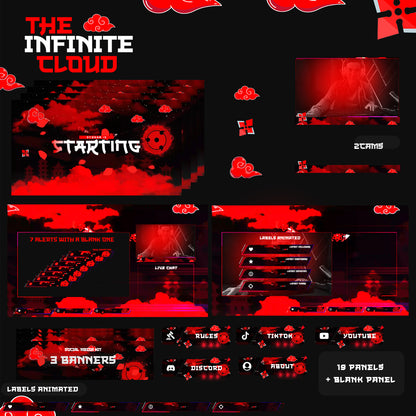 Infinite Cloud Stream Package Twitch overlays full stream package