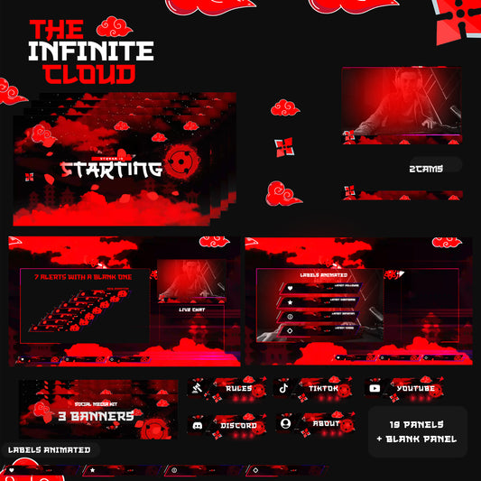Infinite Cloud Stream Package Twitch overlays full stream package
