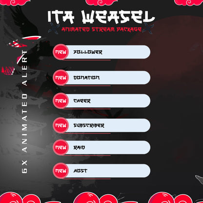 Sharingan Stream Package Twitch overlays full stream package
