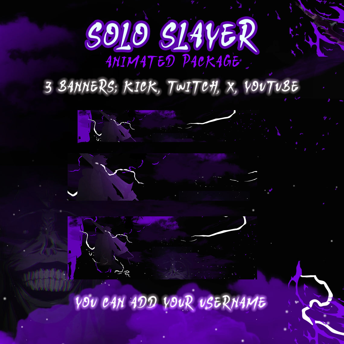 Solo Slayer Stream Package Animated Full Animated Package