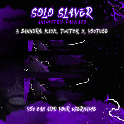 Solo Slayer Stream Package Animated Full Animated Package