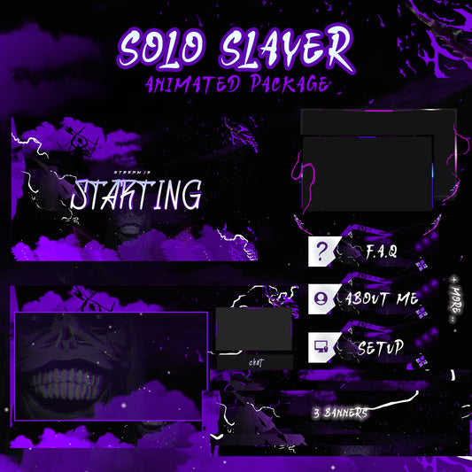 Solo Slayer Stream Package Animated Full Animated Package