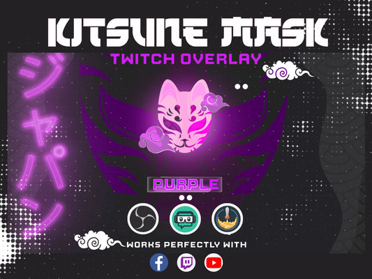 Animated Stream Overlays Kitsune Mask