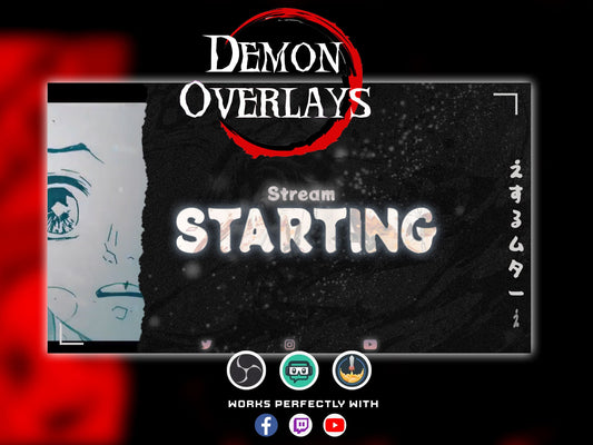 Animated Demon overlays Stream package