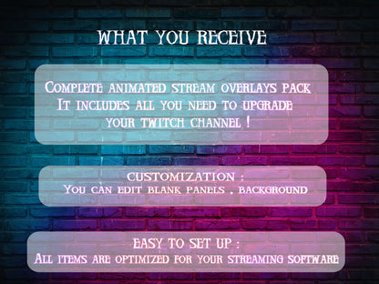 Animated Stream Package Retro Neon