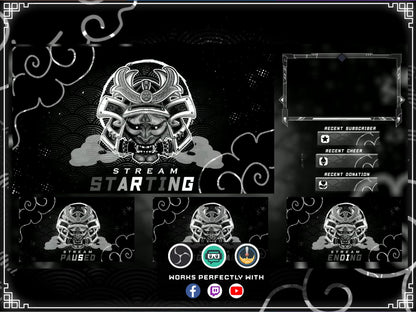 Animated Oni Stream Overlay Package