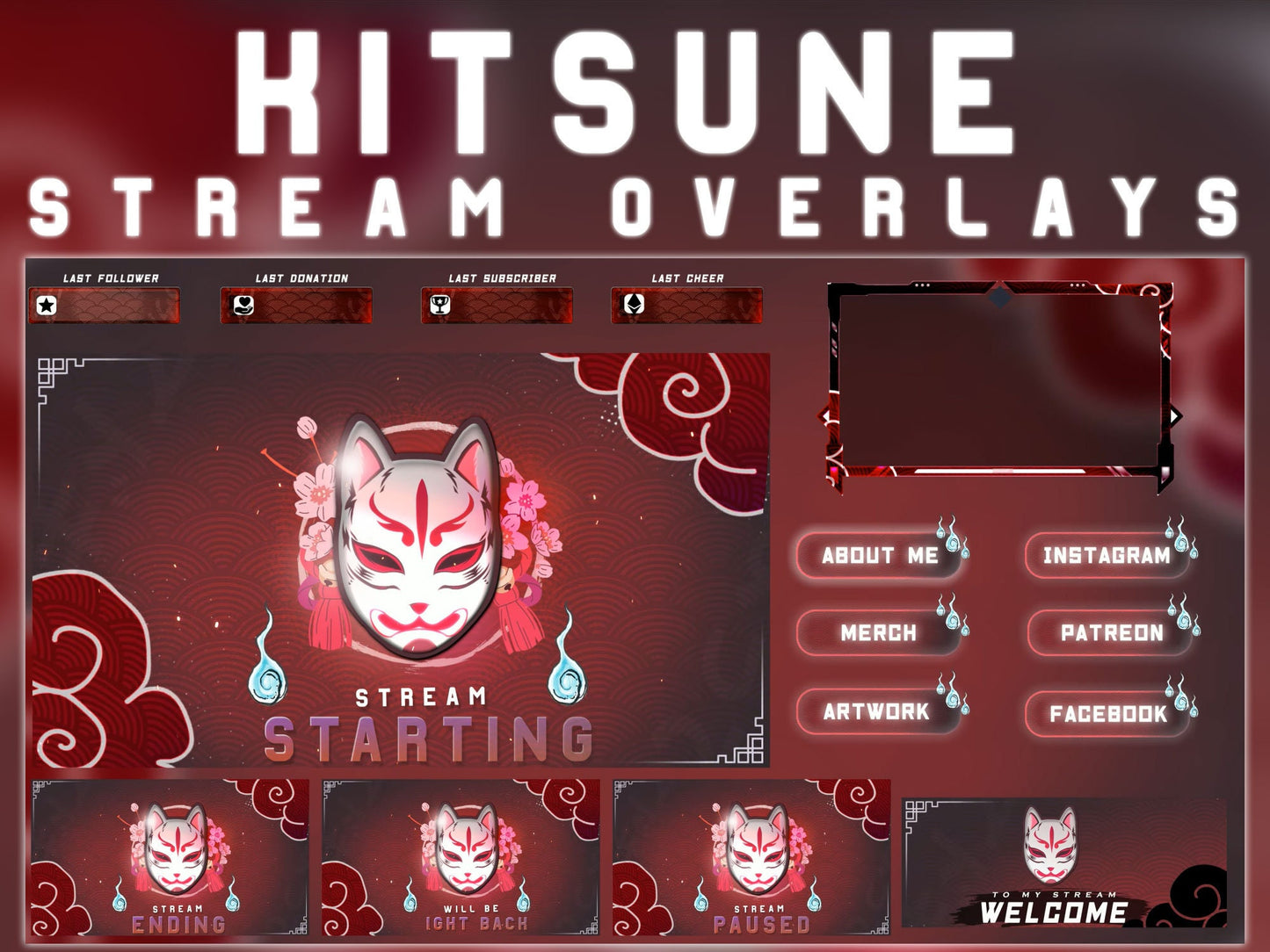 Animated Kitsune Red Stream Package