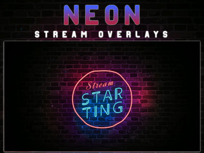 Animated Stream Retro Neon Stream Package