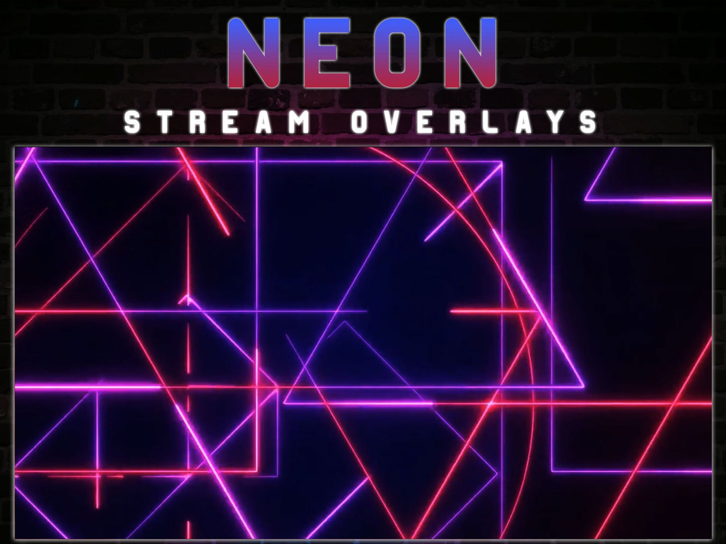 Animated Stream Retro Neon Stream Package