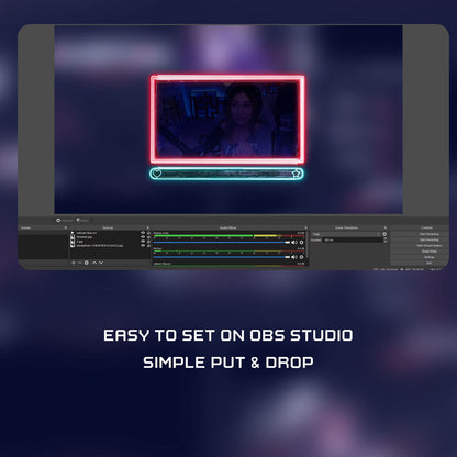 Animated Webcam Frame Pack Neon Facecam