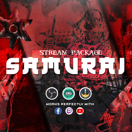 Animated Samurai Shiruken Twitch Package