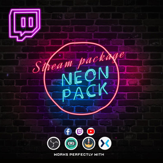 Animated Stream Retro Neon Stream Package