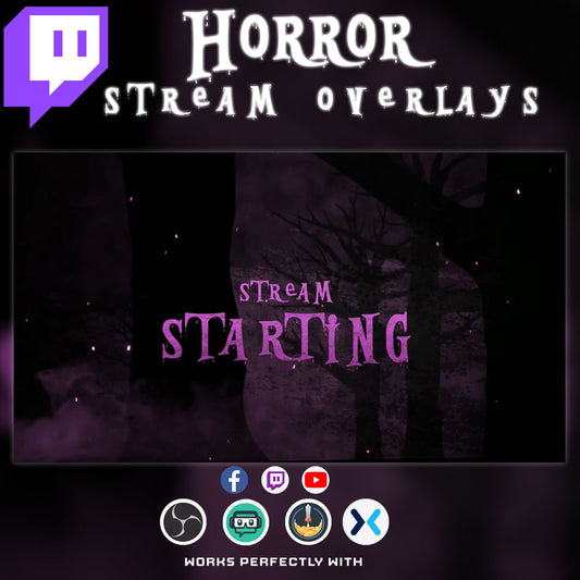 Animated horror Overlays Stream Package