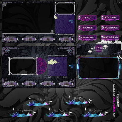 Animated Purple Butterfly Stream Package