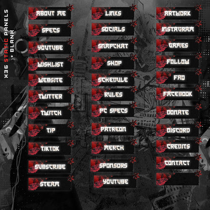 Animated Samurai Shiruken Twitch Package