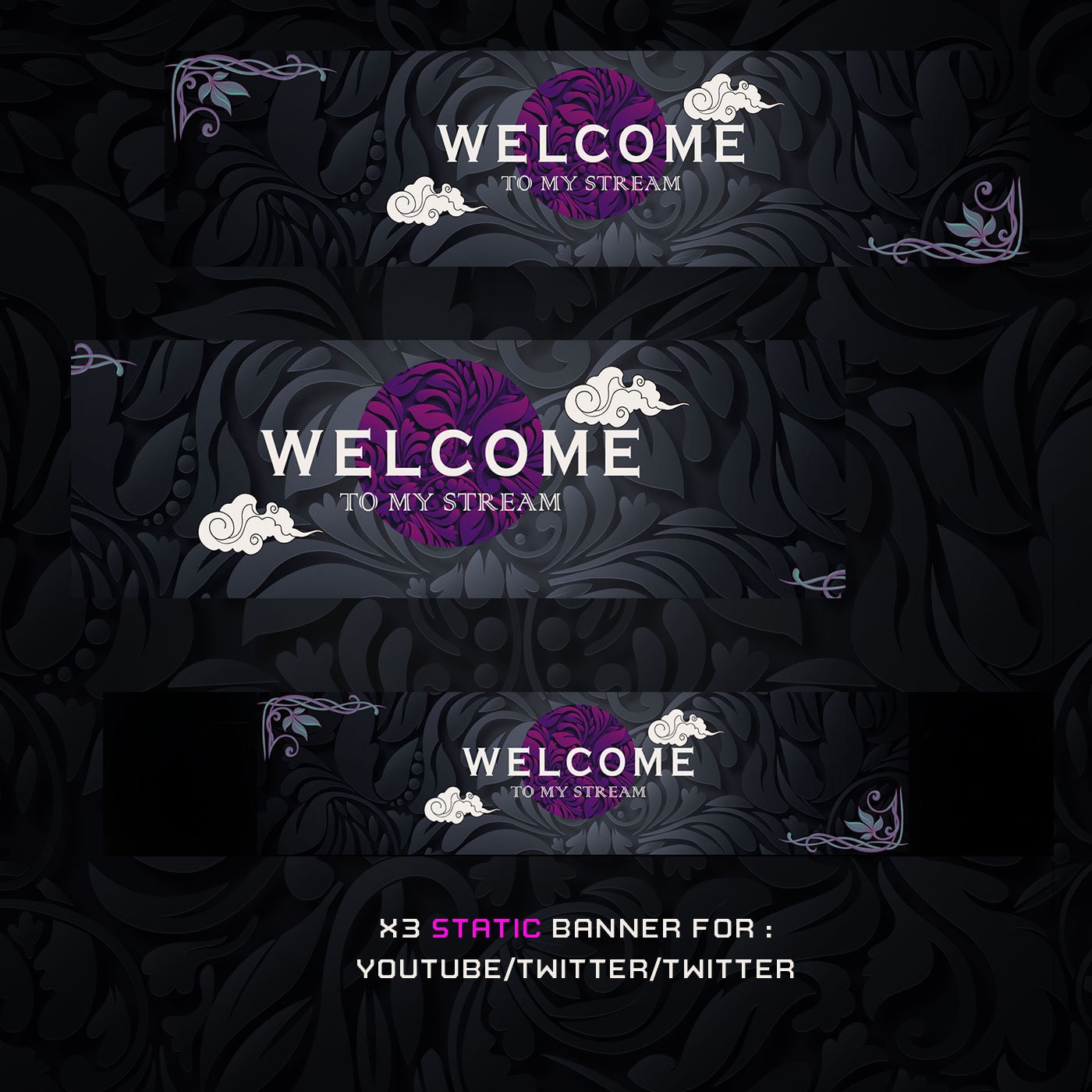 Animated Purple Butterfly Stream Package