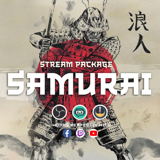 Animated Samurai twitch streamers full twitch package