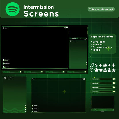 Animated Green Spotify Stream Package