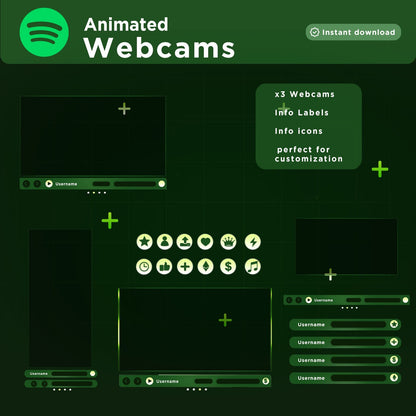 Animated Green Spotify Stream Package