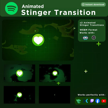 Animated Green Spotify Stream Package