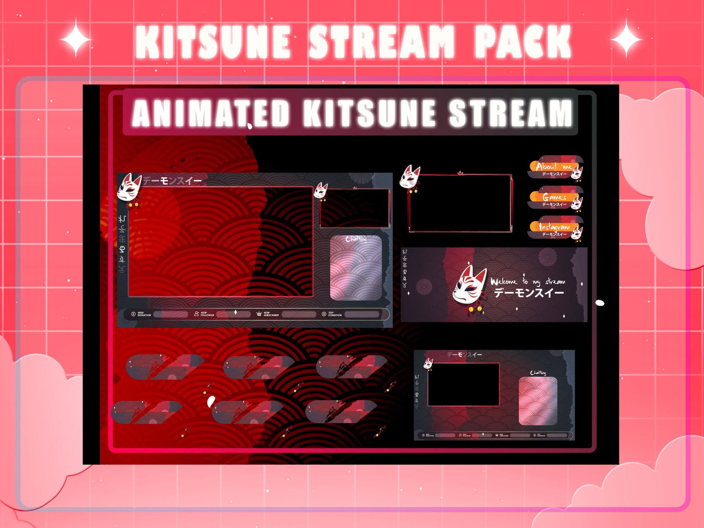 Animated Kitsune Stream Package