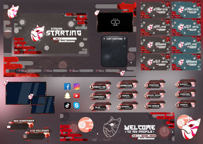 Animated Kitsune Mask Stream Package