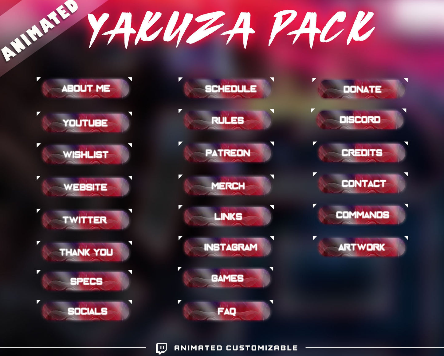 Animated Yakuza Stream Package