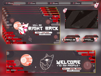 Animated Kitsune Mask Stream Package